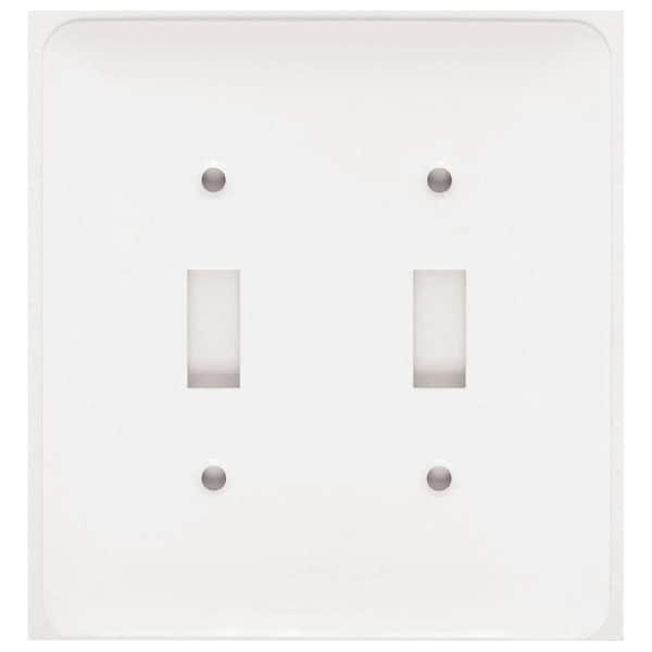 Mulberry White 2-Gang Toggle Wall Plate (1-Pack)