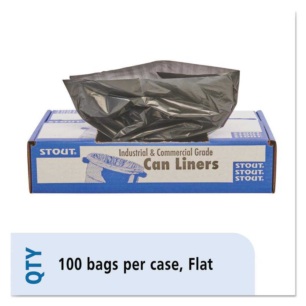 40 in. x 48 in. 45 Gal. 1.5 mil Brown/Black Total Recycled Content Plastic 