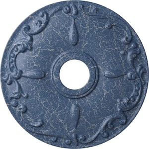 1-1/4 in. x 18 in. x 18 in. Polyurethane Kent Ceiling Medallion, Americana Crackle
