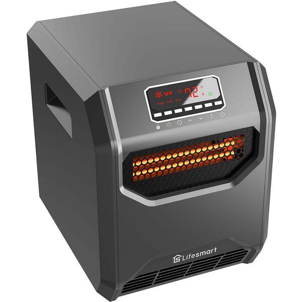 Lifesmart 1500-watt Electric 6-Element Infrared Heater with Front Intake  Vent and UV Light HT1269UV - The Home Depot