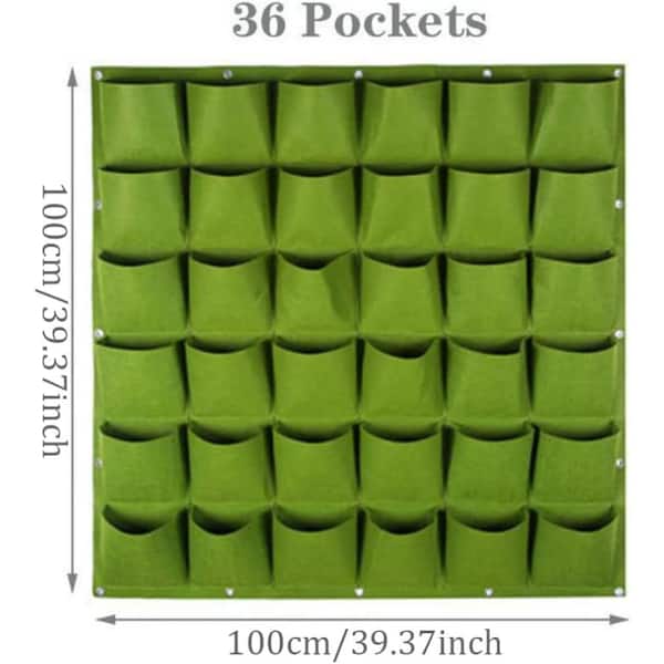  36 Pockets Hanging Planter Bags, Hanging Vertical Wall