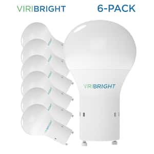 60-Watt Equivalent A19 GU24 LED Light Bulb, (2700K) Warm White (6-Pack)