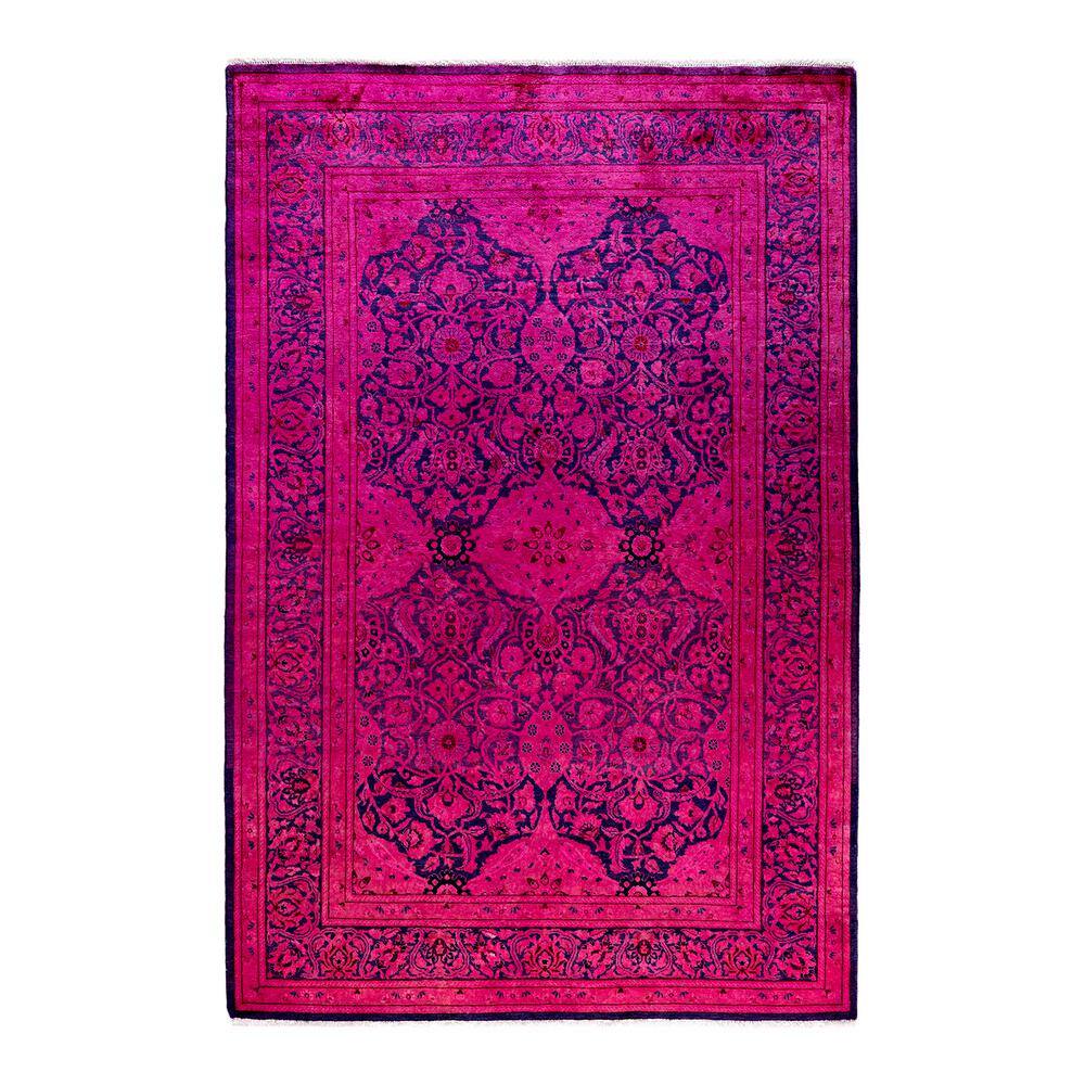 Fine Vibrance Pink 4 ft. x 6 ft. Solid Wool Indoor Area Rug price history on PriceWatchPro
