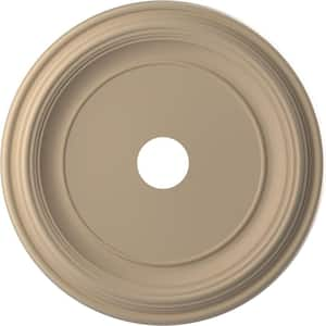 Traditional UltraCover Satin Smokey Beige 22 in. H x 22 in. W x 1.5 in. D Ceiling Medallion