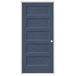 36 in. x 80 in. Conmore Denim Stain Smooth Solid Core Molded Composite Single Prehung Interior Door