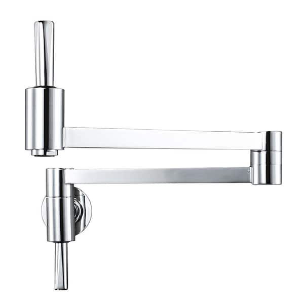 Arcora Commercial Wall Mounted Pot Filler Faucet With Lever Handle In Chrome Ar7101300c The 9891