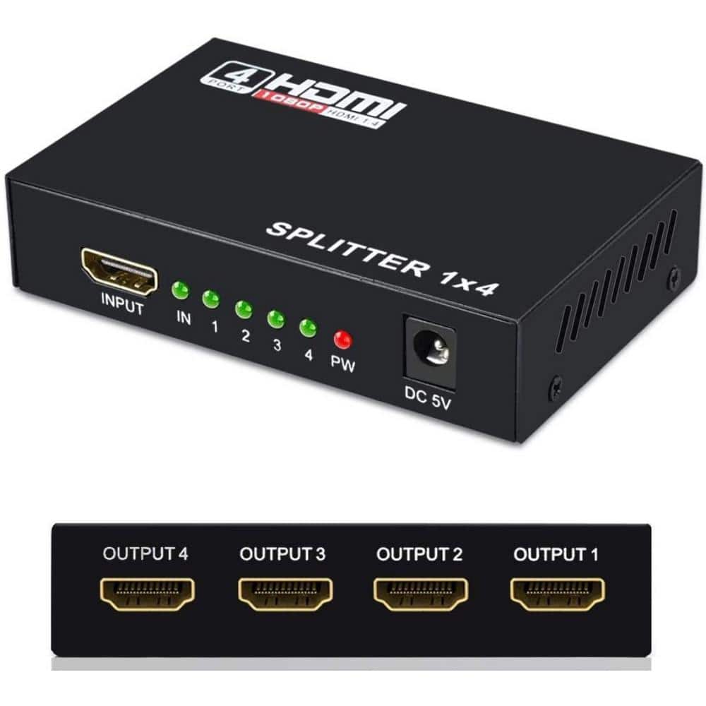 Fritid vogn Jolly SANOXY 4 x 1 HDMI 1 in 4 Out Switch SANOXY-DSV-HDMI-SPLT-1X4 - The Home  Depot