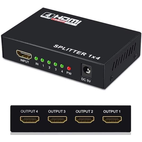 4 1 HDMI 1 in 4 Out Switch The Home Depot