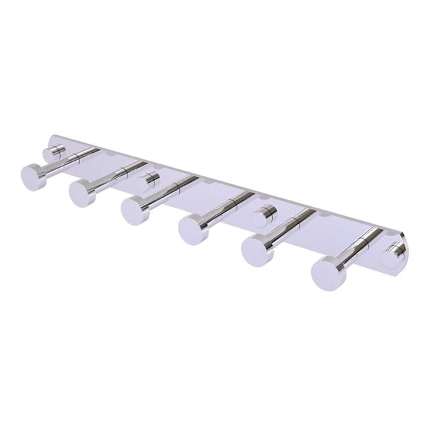 Allied Brass Fresno Collection 6-Position Tie and Belt Rack in Polished Chrome