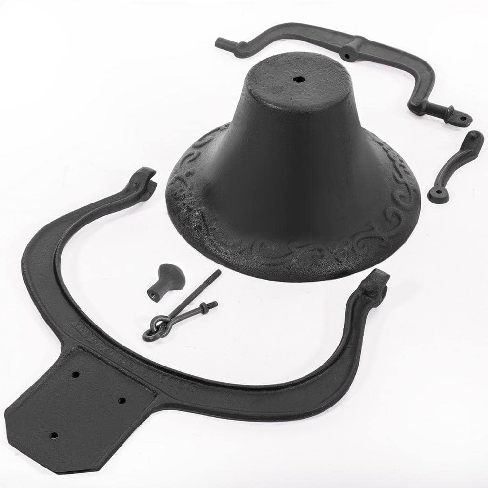 Large Black Cast Iron Farmhouse Dinner Bell