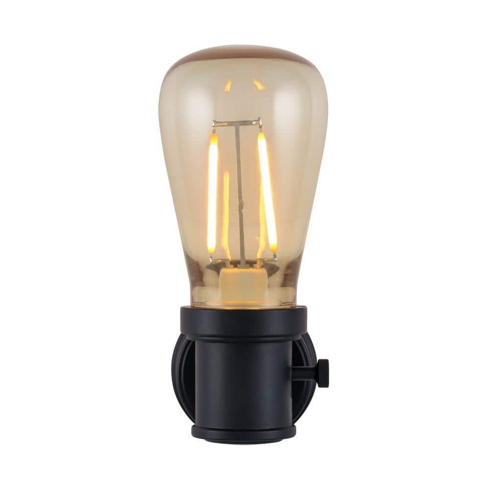 LED Edison Filament Night Light, Vintage Farmhouse Design, Light Sensing, H
