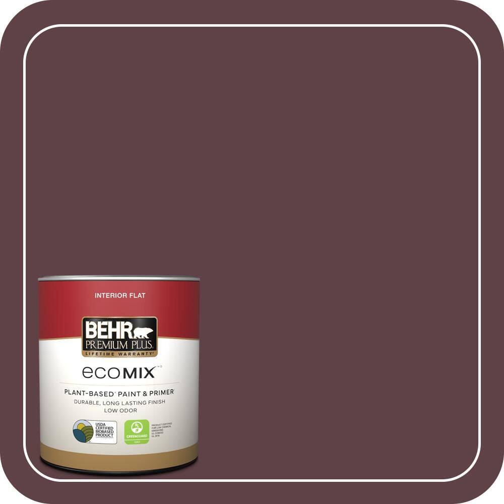 1 qt. #110F-7 Deep Garnet Flat EcoMix Plant-Based Interior Paint & Primer price history on PriceWatchPro
