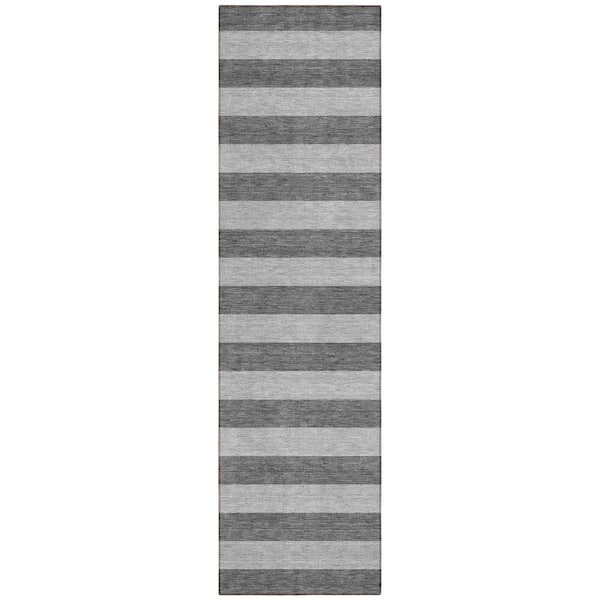 Addison Rugs Chantille ACN530 Granite 2 ft. 3 in. x 7 ft. 6 in. Machine Washable Indoor/Outdoor Geometric Runner Rug