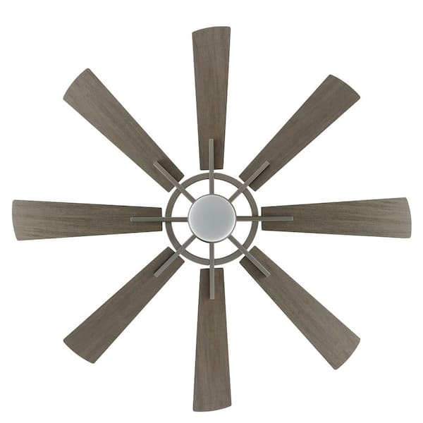 WINGBO 60 in. Brushed Nickel Indoor Ceiling Fan with LED Lights