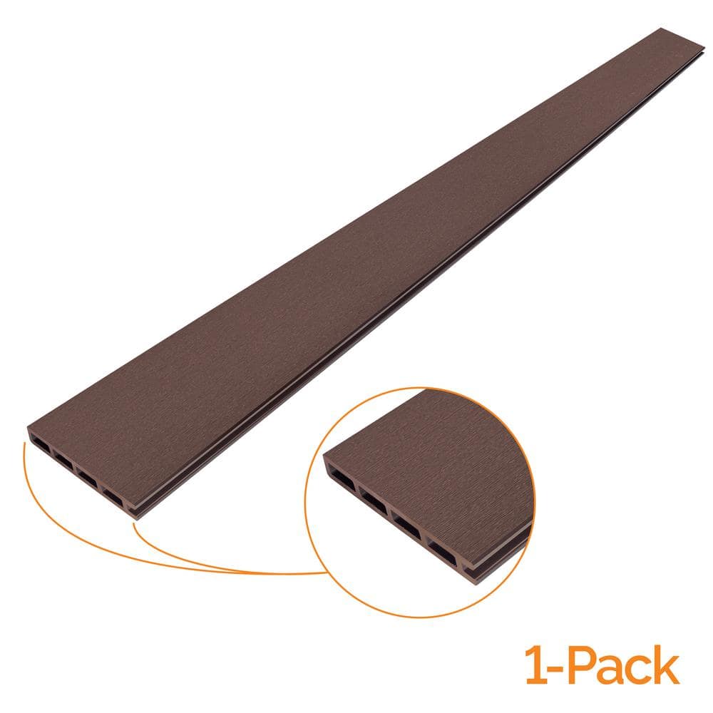 5.5 in. x 72 in. x .75 in. Wood Plastic Composite Fence Board, Tongue and Groove Topper, Sanded Finish - Espresso price history on PriceWatchPro