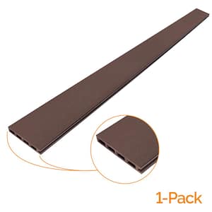 5.5 in. x 72 in. x .75 in. Wood Plastic Composite Fence Board, Tongue and Groove Topper, Sanded Finish - Espresso