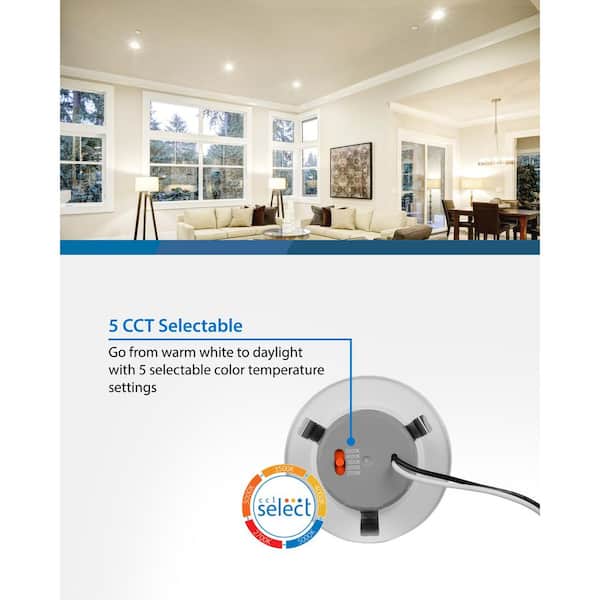 NICOR DLR Series 3 in. White Baffle Selectable Integrated LED