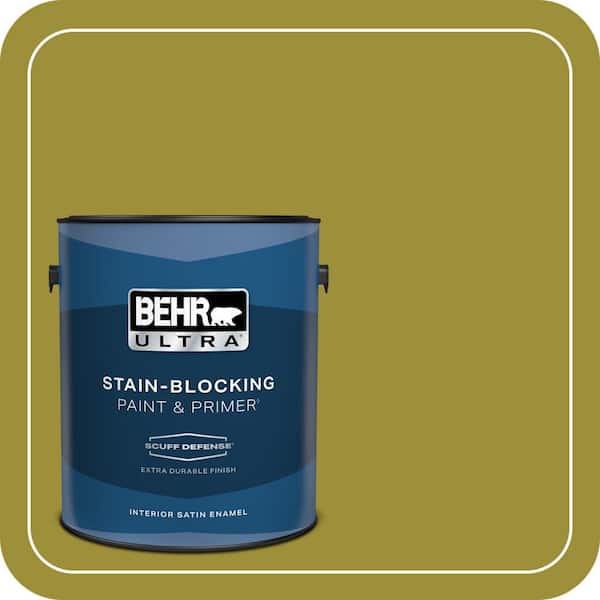 BEHR ULTRA 1 gal. Home Decorators Collection #HDC-MD-20 Banana Leaf Extra Durable Satin Enamel Interior Paint & Primer