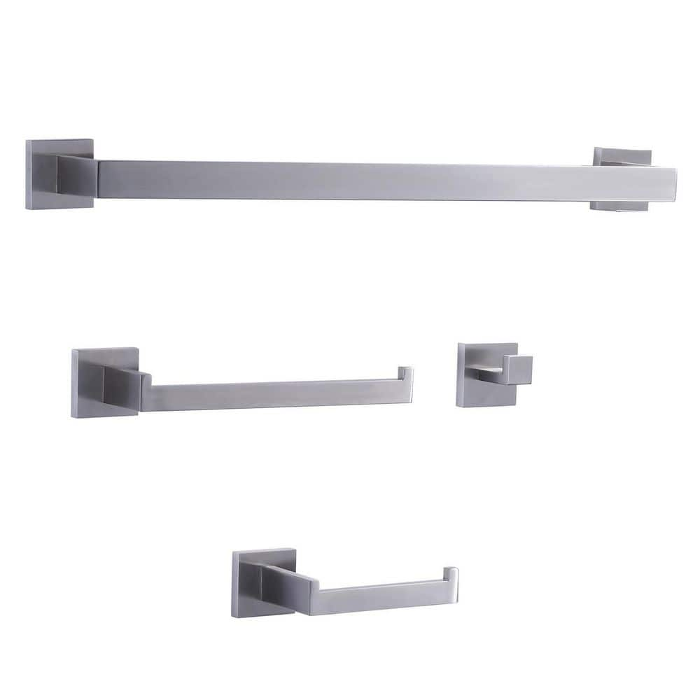 Iviga 4 Piece Bath Hardware Set With Towel Bar Robe Hook And Toilet