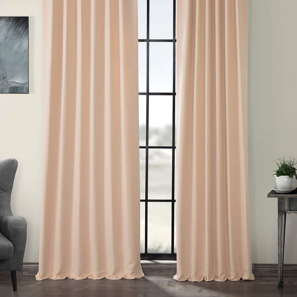 Bellini Peach Polyester Blackout Curtain Panel - 50 in. W x 84 in. L
