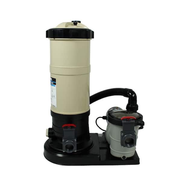 Hydro 90 sq. ft. Cartridge Pool Filter System with 1 HP Pump for Above Ground Pools