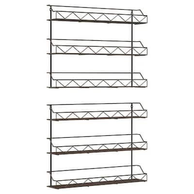 Seville Classics Expandable Bamboo Spice Rack Step Shelf Cabinet Organizer  BMB17087 - The Home Depot