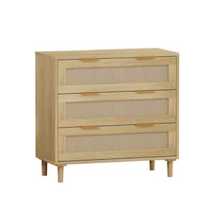 31.5 in. W x 15.55 in. D x 30.12 in. H Brown Linen Cabinet with 3-Drawers