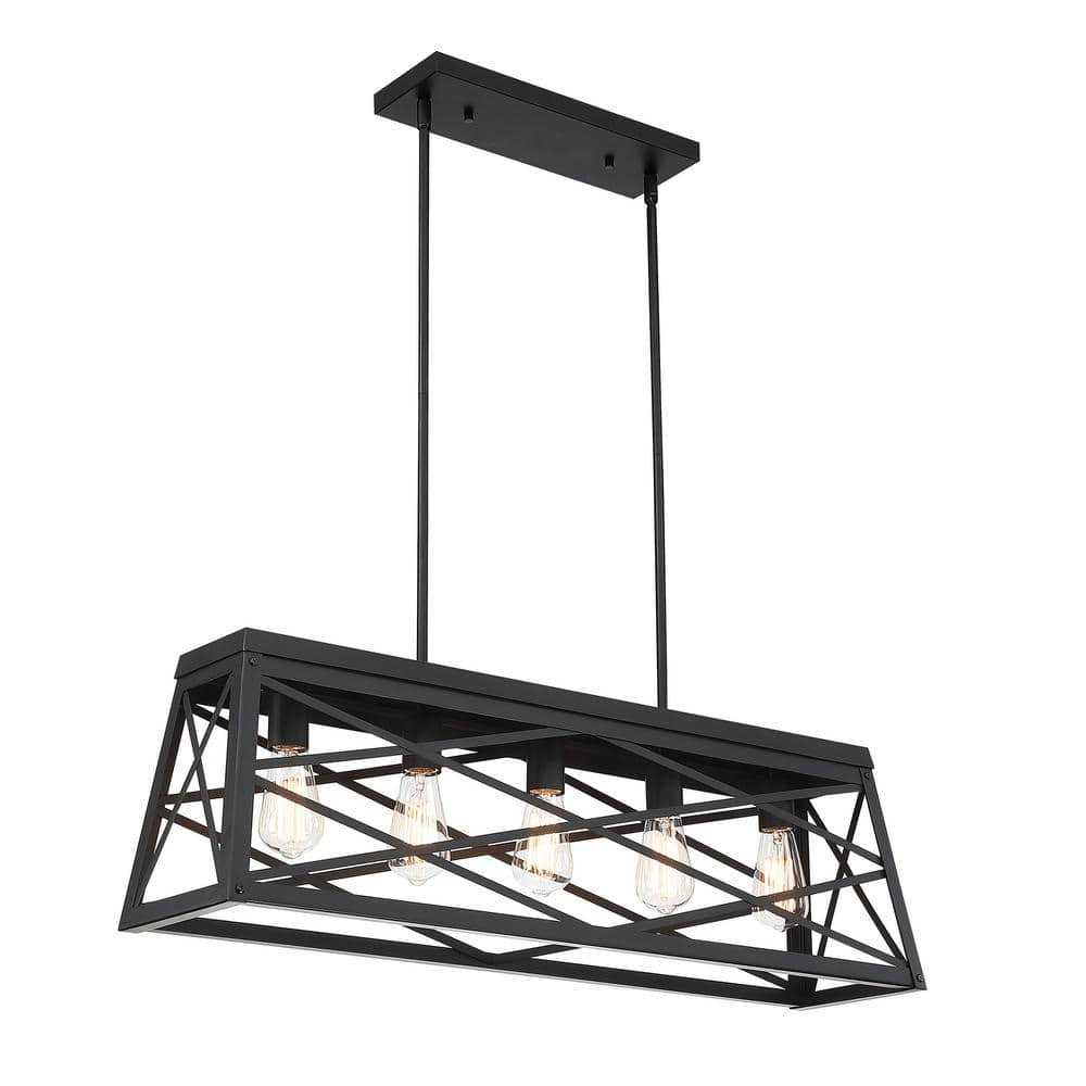 Reviews for Hukoro Oro 5Light Matte Black Kitchen Island Linear