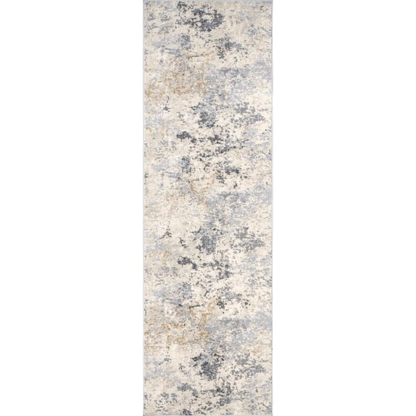Chastin Beige 2 ft. x 10 ft. Abstract Runner Rug
