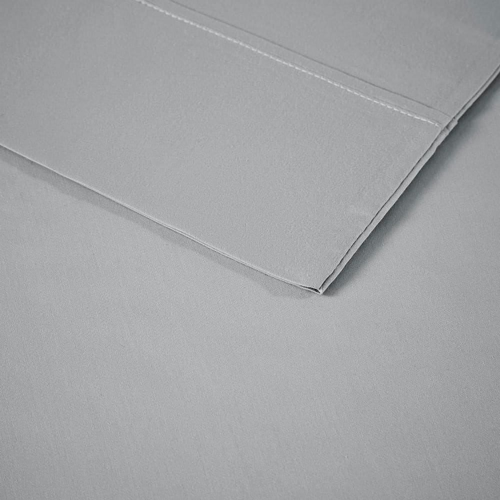 1500 Thread Count Gray Cotton Blend King Pillowcase Set