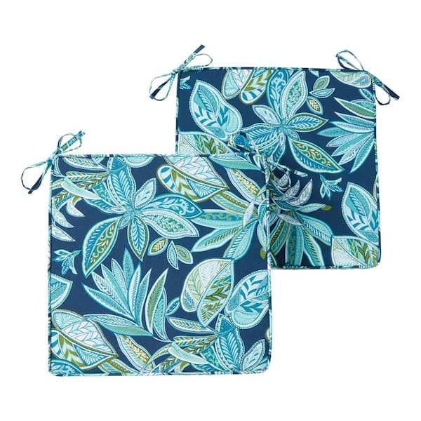 18 in. x 18 in. Botanical Crestwood Square Outdoor Seat Cushion (2-Pack)