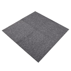 Dark Gray  19.7 in.  x 19.7 in.  Grip Strip Glow- Down or Floating Carpet Tile (10 Tiles/Case) (26.8 sq.  ft.)