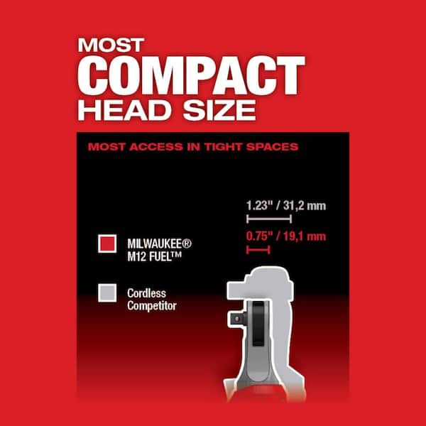Milwaukee - M12 FUEL 12-Volt Lithium-Ion Brushless Cordless High Speed 3/8 in. Ratchet (Tool-Only)