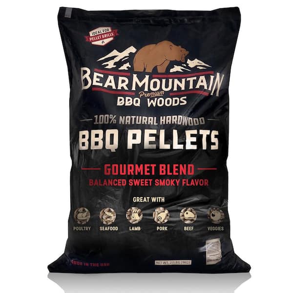 BEAR MOUNTAIN PREMIUM BBQ WOODS 40 lbs. All-Natural Hardwood Gourmet Blend Smoker Pellets