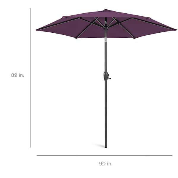 dark purple patio umbrella LEAF 13ft Extra Large Wood-Grain Finish, Navy Blue For added stability Best Choice Products 7.5ft Heavy-Duty