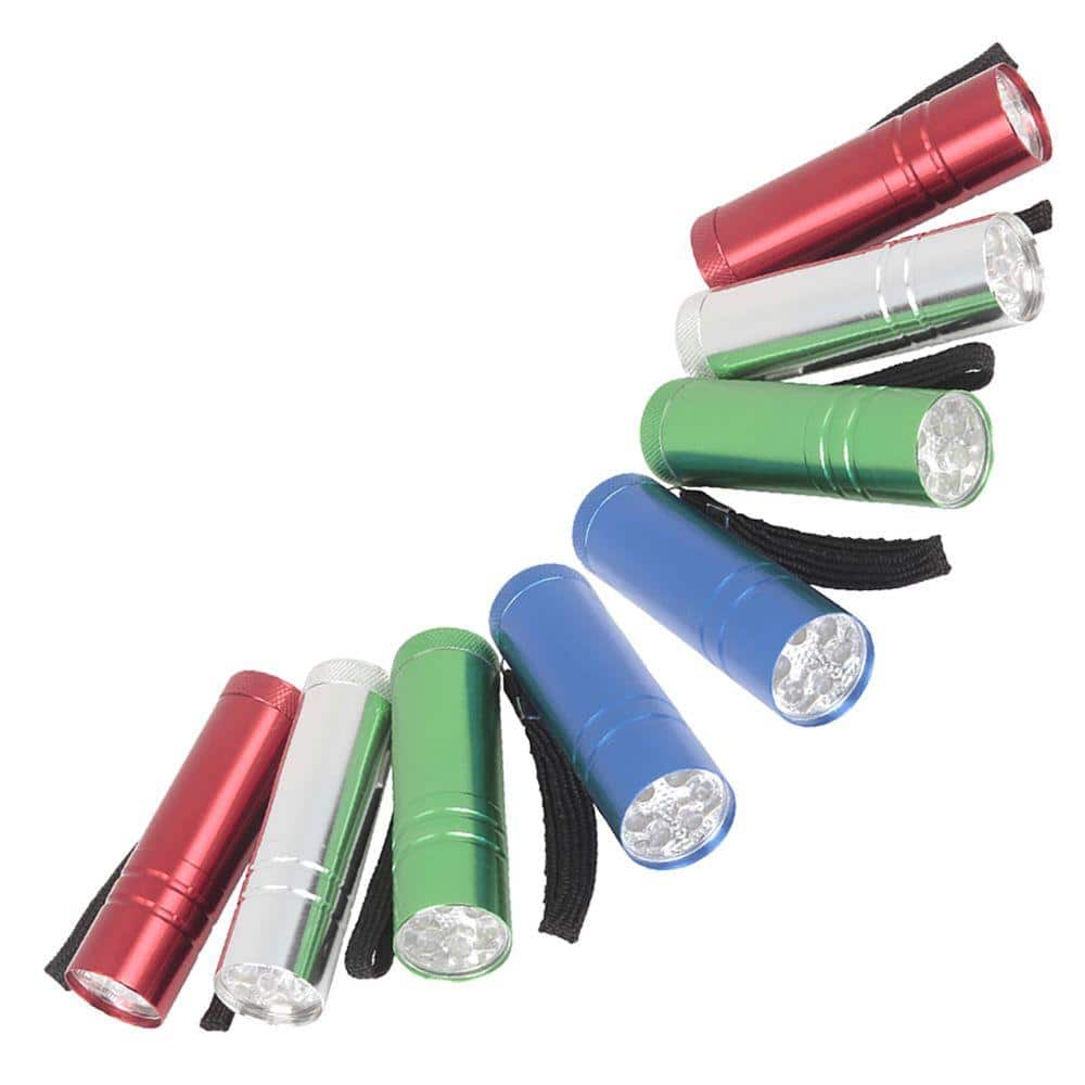 Defiant 8-Pack LED Aluminum 50 lumen Flashlights with 24 AAA Batteries Included 