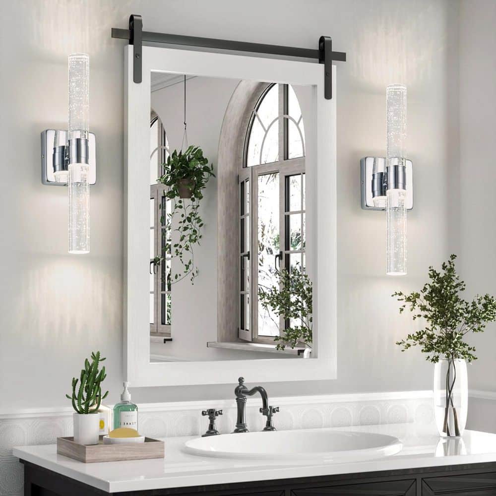 2-Light Chrome FInish LED Wall Sconce with Bubble Crystal price history on PriceWatchPro