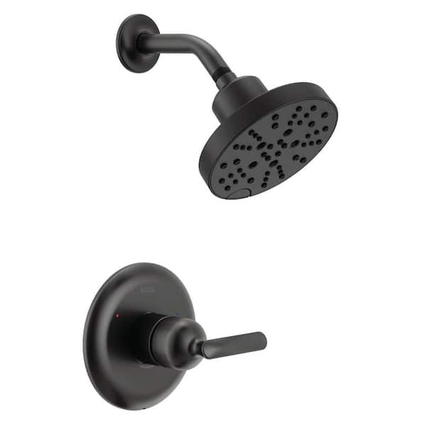 Bonacci 1-Handle Shower Trim in Matte Black (Valve Not Included)