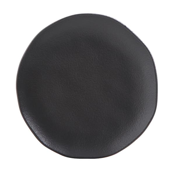 Matte Black Dessert Plate Organic (Set of 6)