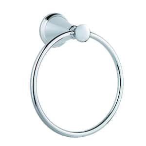 Pasadena Wall Mounted Towel Ring in Polished Chrome