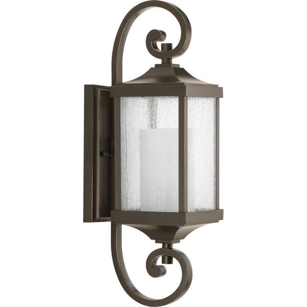 Progress Lighting Devereux Collection 1-Light Antique Bronze 20.25 in. Outdoor Wall Lantern Sconce