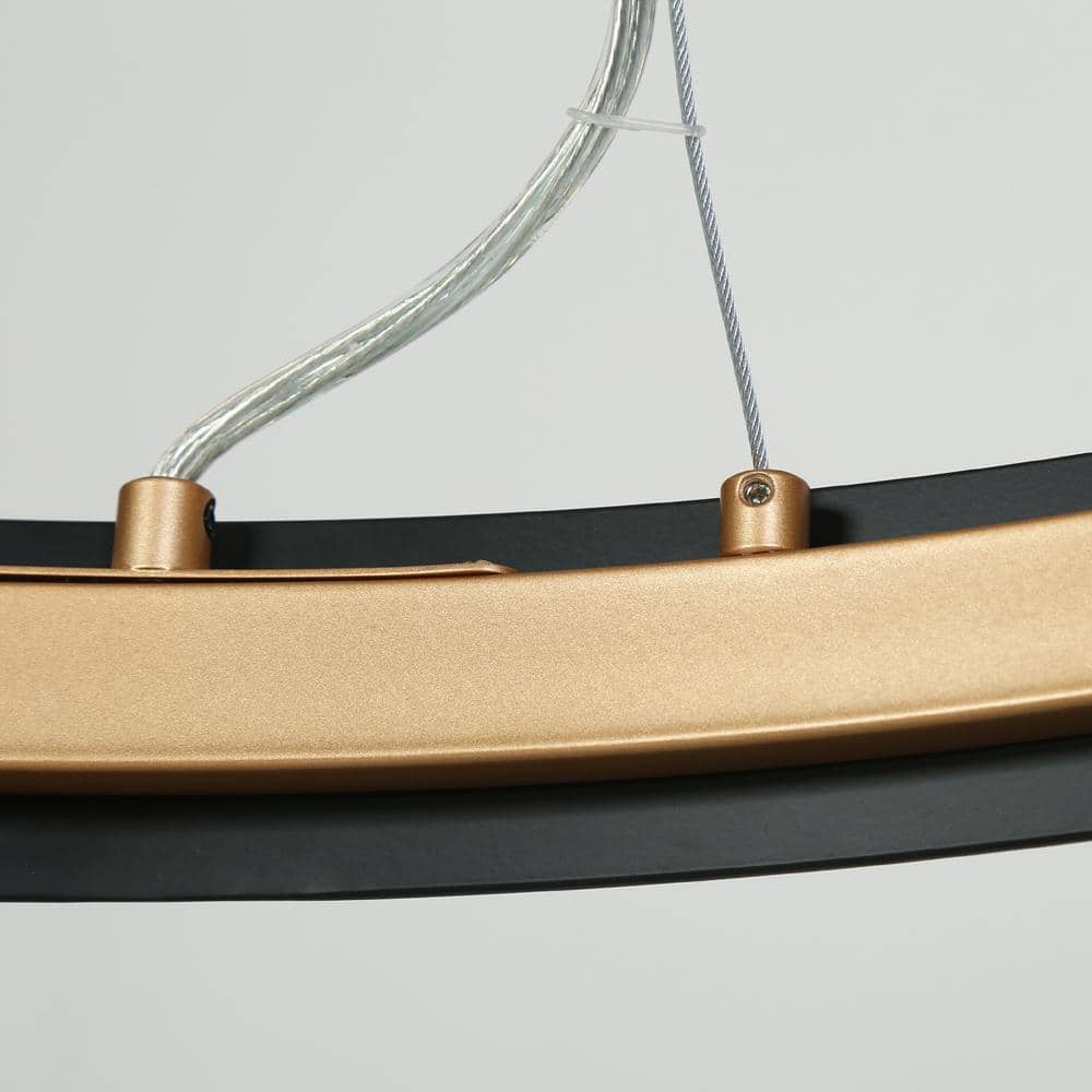 Froebon Black and Gold 6-Light Candle Chandelier