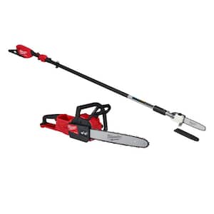 M18 FUEL 10 in. 18V Lithium-Ion Brushless Electric Cordless Telescoping Pole Saw w/M18 FUEL 16 in. Chainsaw (2-Tool)