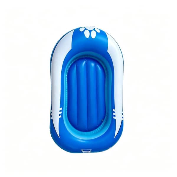 59"x35" tear-resistant inflatable dog float with handle & rope for dogs, pool lake river use