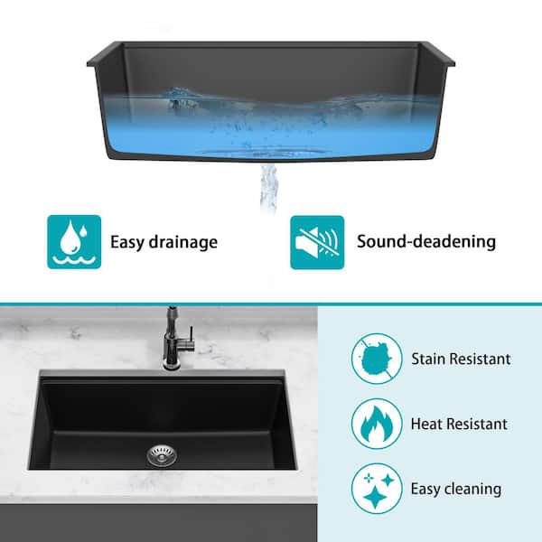 MEDUNJESS LOMC 30 in. L x 19 in. W Undermount Single Bowl MEDUNJESS LOMC 30 in. L x 19 in. W Undermount Single Bowl