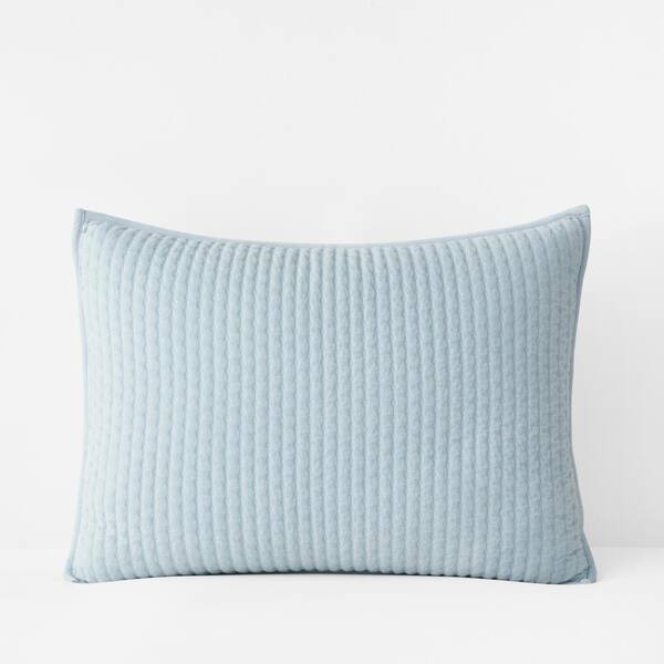 The Company Store Legends Luxury Paloma Sky Blue Cotton Standard Sham 50494FSTDSKYBLUE The