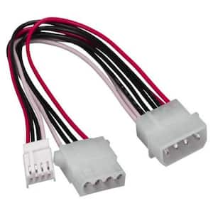 8 in. 5.25 in. Male to 3.5 in. Female with 5.25 in. Female Internal Power Y Cable