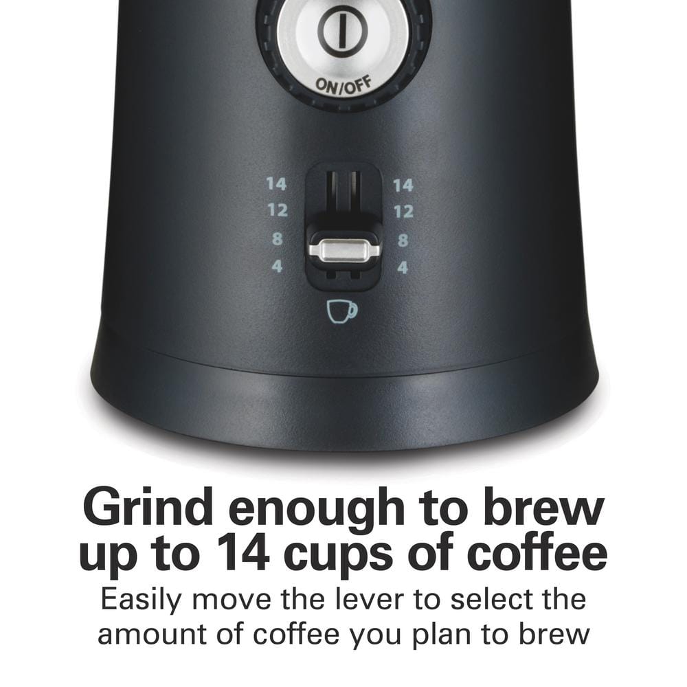 Hamilton Beach Gray Electric Coffee Grinder with Adjustable Grind