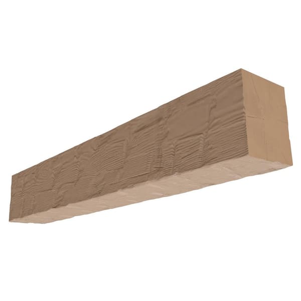 Ekena Millwork Heritage Timber Reclaimed Axed Cut 66 in. W x 9.5 in. D x 7.5 in. H Cap-Shelf Mantel