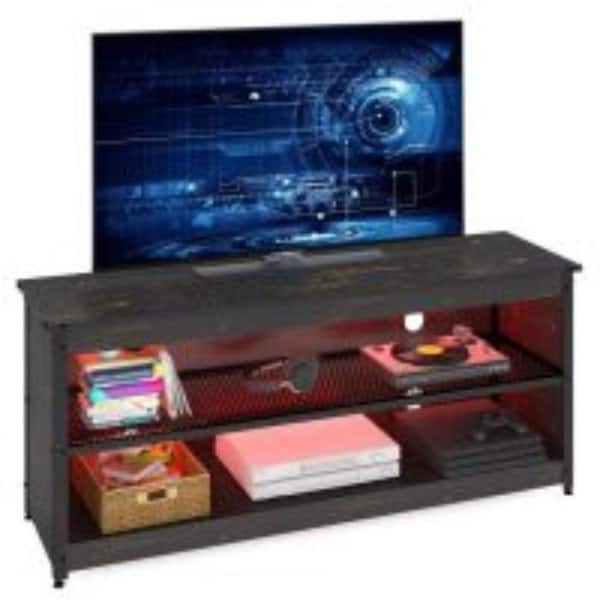 HomeRoots Black TV Stand Fits TV's up to 55 in.
